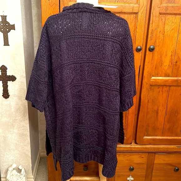 🆕CARDIGAN Navy💙Jacquard Knit Half Sleeve⭐️NWT 1.4.3. STORY by Line Up Size S/M - Picture 3 of 10